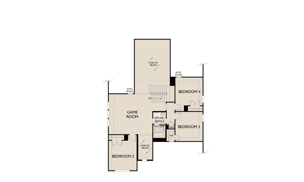 2D floor plan layout for the Odessa by Ashton Woods in Megan's Landing 50's, Castroville, TX (Image 3). 2D floor plan layout for the Odessa by Ashton Woods in Megan's Landing 50's, Castroville, TX (Image 3).