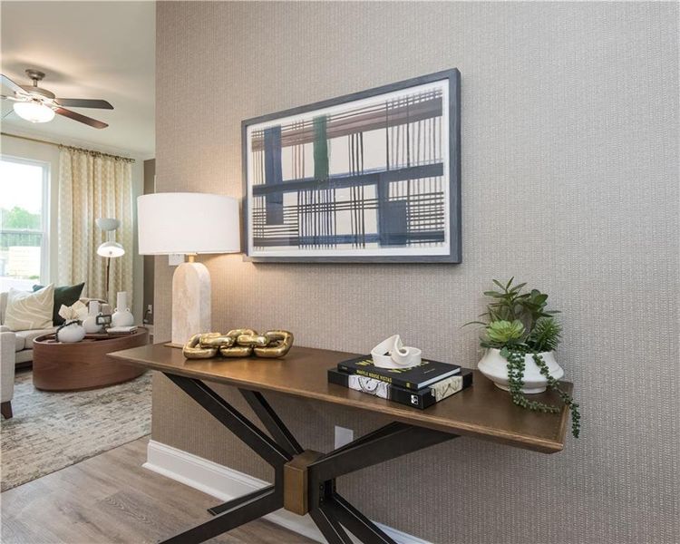 Furnished interior view inside a new home in Mulberry Summit, Flowery Branch (Image 10). Furnished interior view inside a new home in Mulberry Summit, Flowery Branch (Image 10).