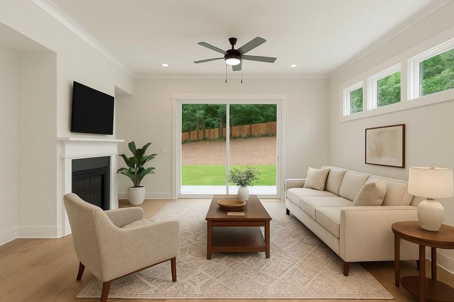 Furnished interior view inside a new home in Arden on Lanier, Cumming (Image 7).