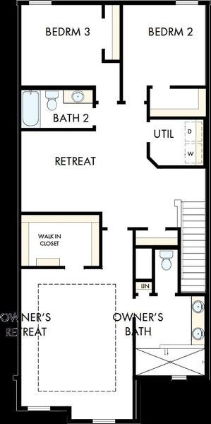2D floor plan layout of this home in Ridgeline Towns, McKinney, TX (Image 4). 2D floor plan layout of this home in Ridgeline Towns, McKinney, TX (Image 4).