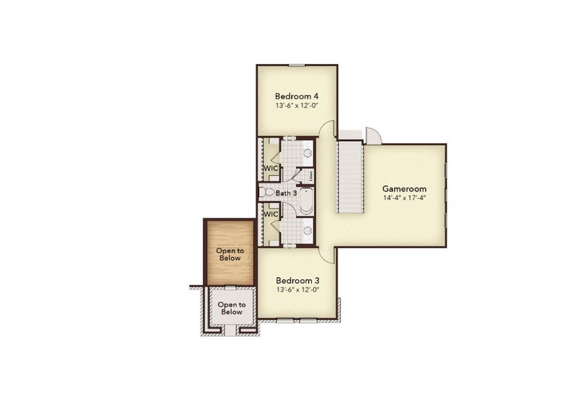 2D floor plan layout of this home in Discovery Lakes, Rockwall, TX (Image 2). 2D floor plan layout of this home in Discovery Lakes, Rockwall, TX (Image 2).