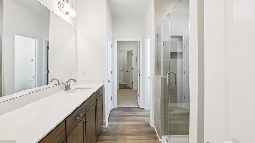 Representative furnished interior of a home built from the Pendleton by DRB Homes in Sidney Creek Single Family, Zebulon (Image 16).