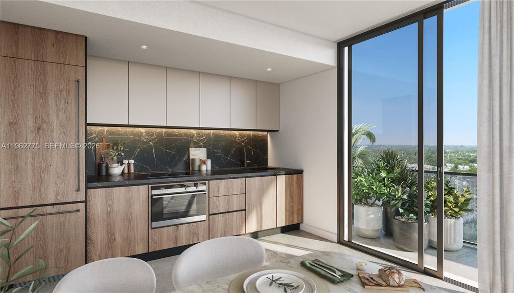 Furnished interior view inside a new home in , North Miami Beach (Image 3).