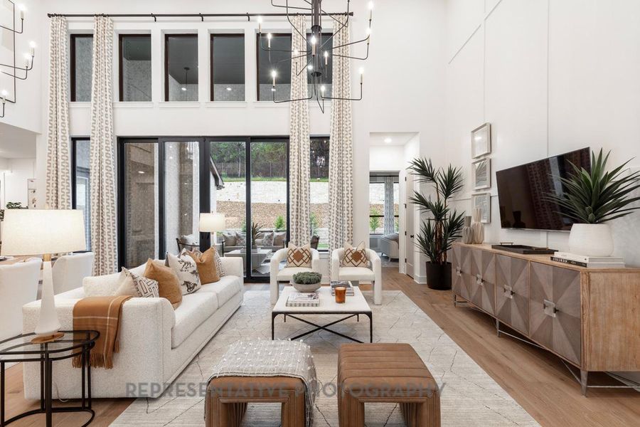 Furnished interior view inside a new home in Santa Rita Ranch, Liberty Hill (Image 14). Furnished interior view inside a new home in Santa Rita Ranch, Liberty Hill (Image 14).