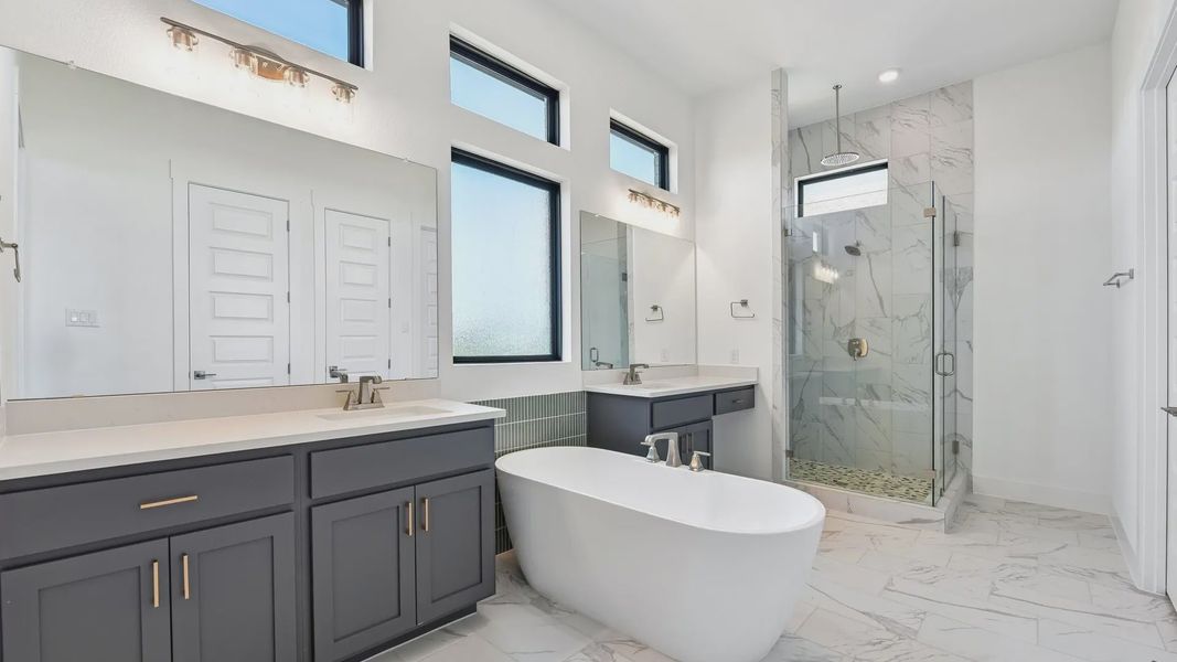 Furnished interior view inside a new home in Sweetwater, Austin (Image 8).