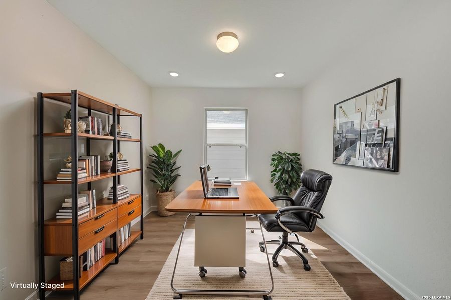 Furnished interior view inside a new home in Meadows at Clear Springs, New Braunfels (Image 17). Furnished interior view inside a new home in Meadows at Clear Springs, New Braunfels (Image 17).
