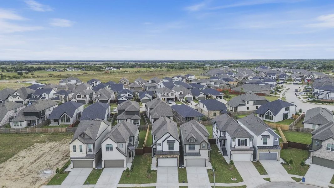 Image 23 representing the Chantilly 2 by Chesmar Homes in Meridiana Chateau, Manvel, TX.