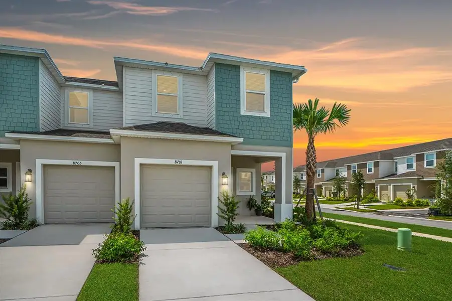 Front exterior of a new home in , Sarasota, FL, highlighting curb appeal (Image 27). Front exterior of a new home in , Sarasota, FL, highlighting curb appeal (Image 27).