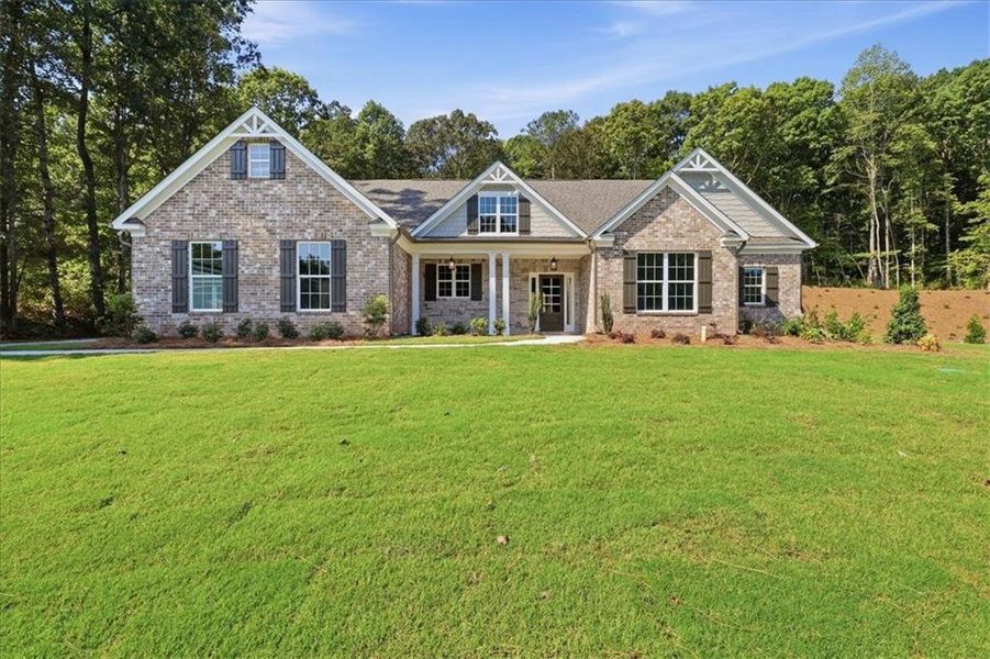 Front exterior of a new home in , Monroe, GA, highlighting curb appeal (Image 30).