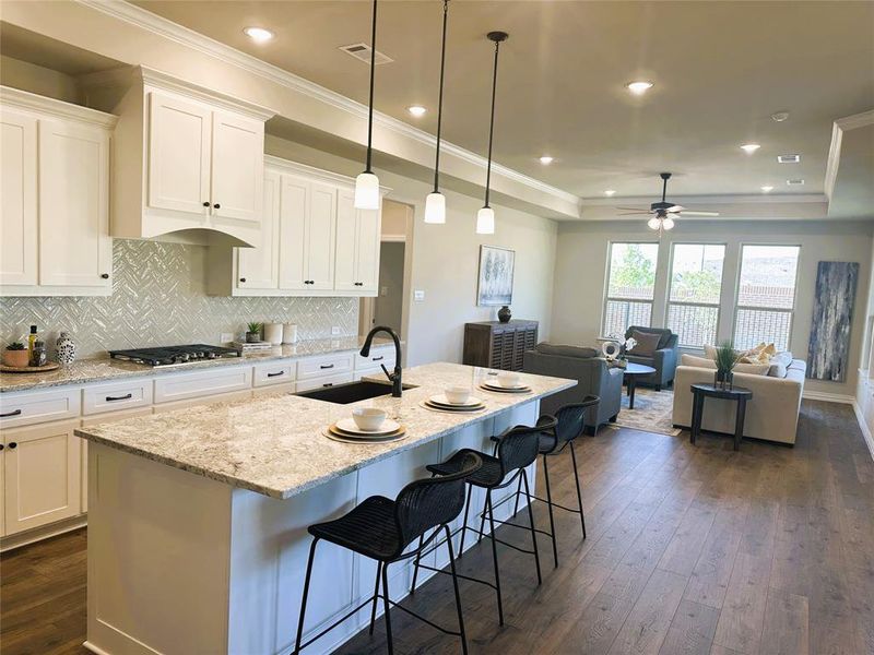 Furnished interior in a model home at Ladera Little Elm in Little Elm (Image 8).