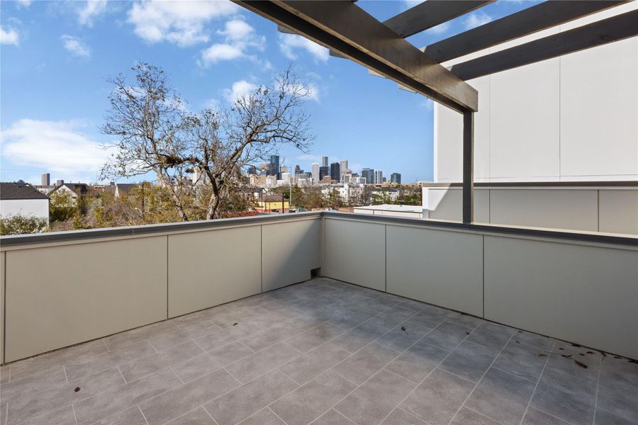 Exterior details and patio area of a home in , Houston (Image 1). Exterior details and patio area of a home in , Houston (Image 1).