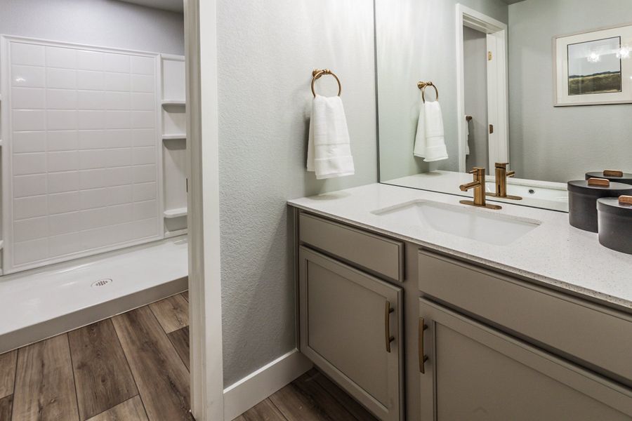 Representative furnished interior of a home built from the Christie by Hartford Homes in Trailside, Timnath (Image 56).