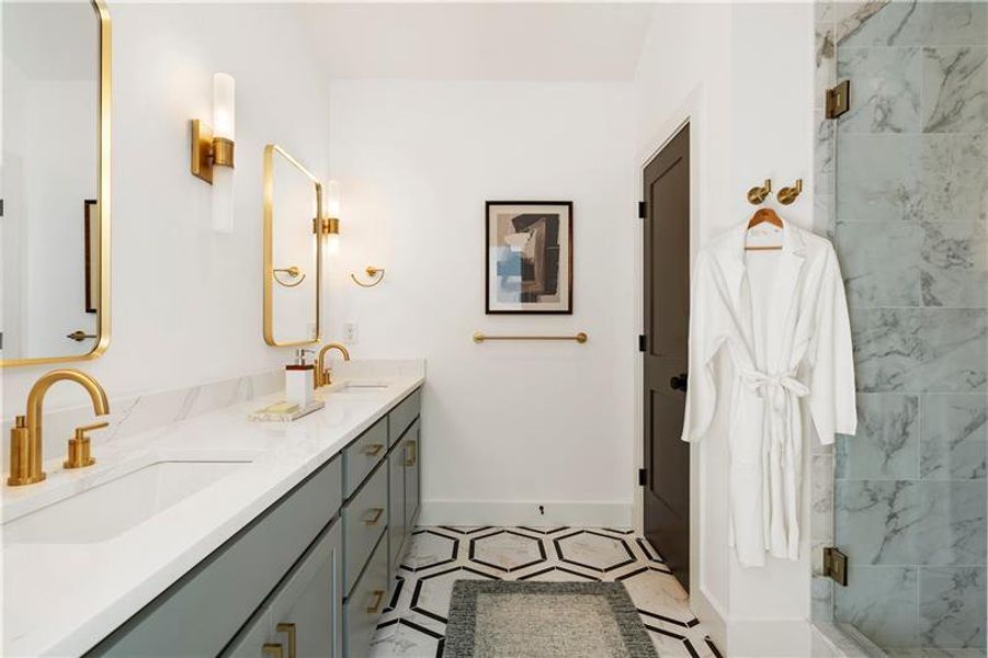 Furnished interior view inside a new home in , Atlanta (Image 10).