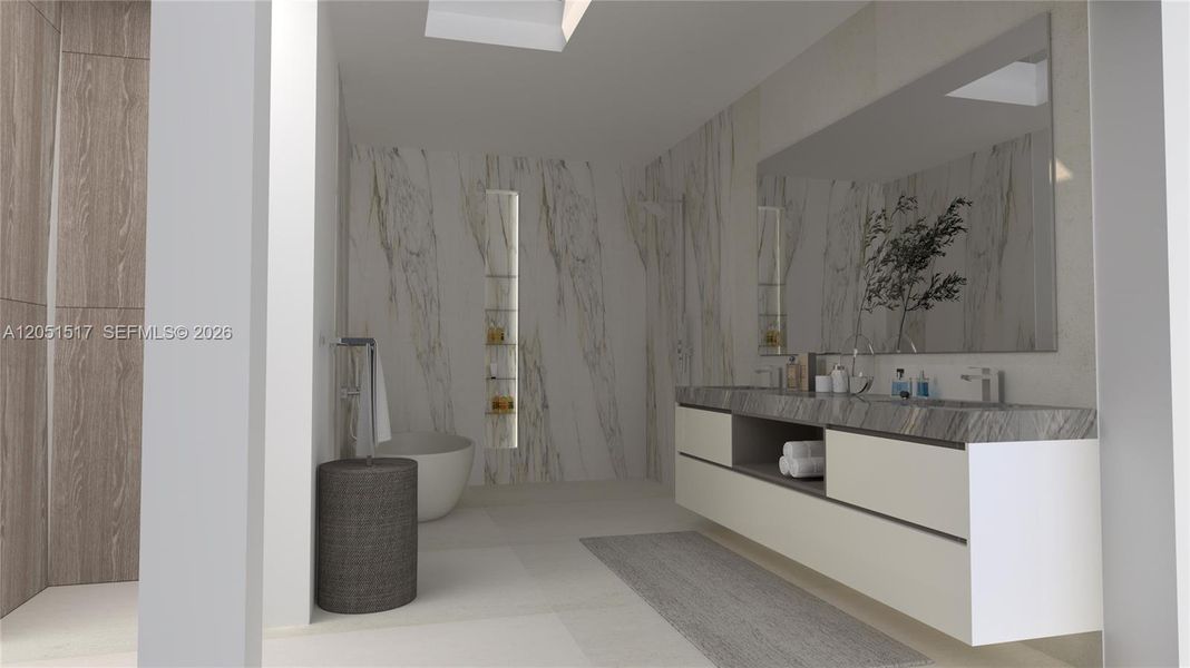 Furnished interior view inside a new home in , Miami (Image 6).