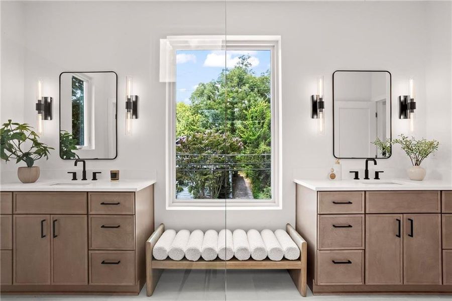 Furnished interior view inside a new home in , Atlanta (Image 17).