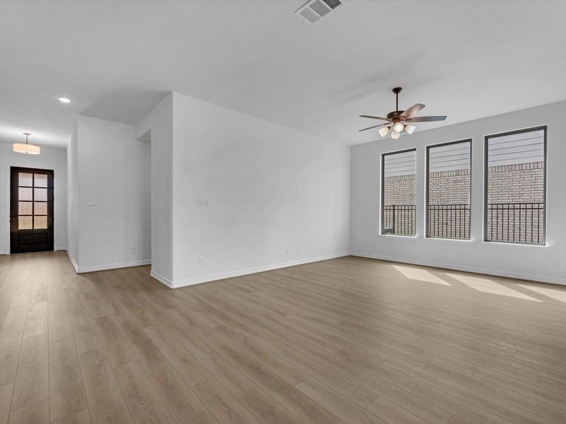 Gathering room. Sample product photo. Actual exterior and interior selections may vary by homesite. Photo may be virtually staged. Gathering room. Sample product photo. Actual exterior and interior selections may vary by homesite. Photo may be virtually staged.