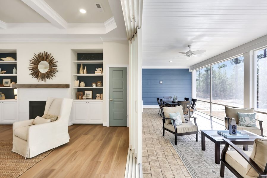 Representative furnished interior of a home built from the Bar Harbour I by Kent Homes in St. James, Southport (Image 132).