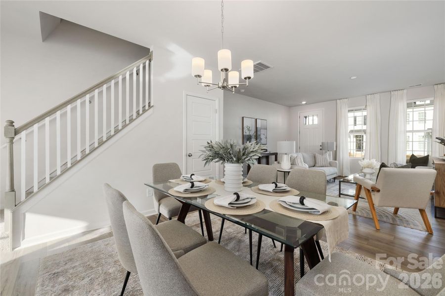 Furnished interior view inside a new home in Edgewood Preserve, Huntersville (Image 8).