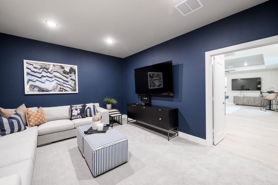 Representative furnished interior of a home built from the Snyder by Tri Pointe Homes in Harvest Green, Richmond (Image 38).