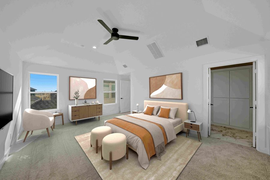 Furnished interior view inside a new home in Fields - 40' Lots, Frisco (Image 17). Furnished interior view inside a new home in Fields - 40' Lots, Frisco (Image 17).