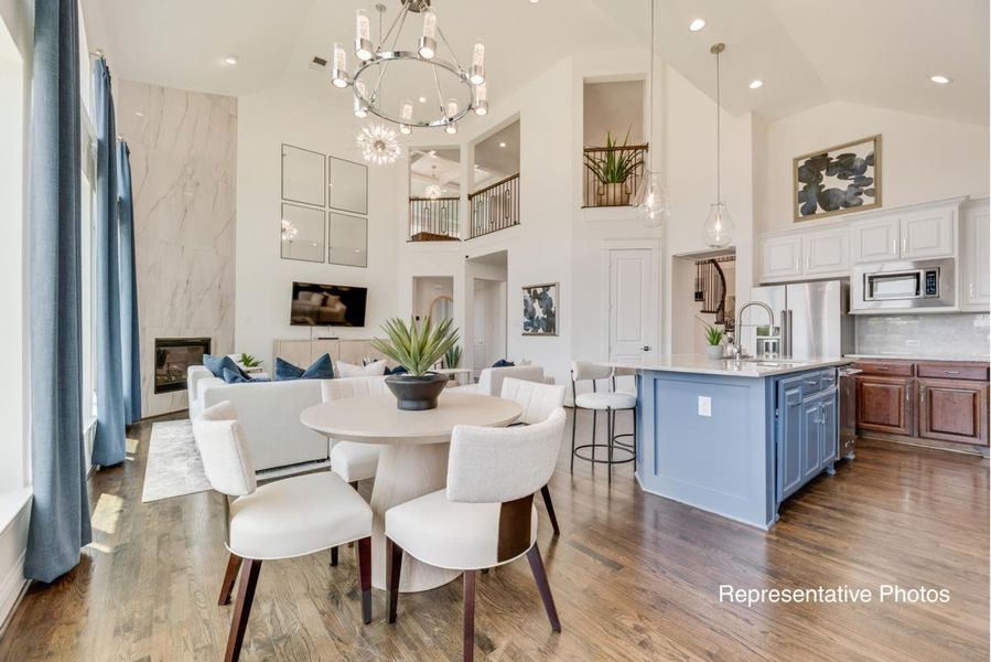 Furnished interior view inside a new home in Dominion of Pleasant Valley, Wylie (Image 11).