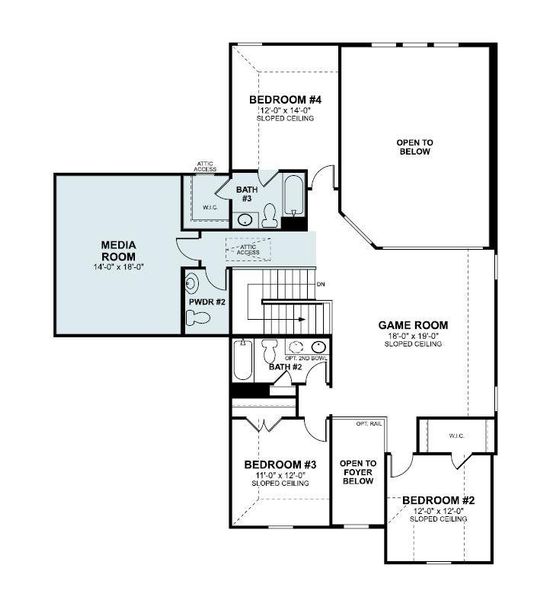 2D floor plan layout of this home in Edgewood, Leander, TX (Image 4). 2D floor plan layout of this home in Edgewood, Leander, TX (Image 4).