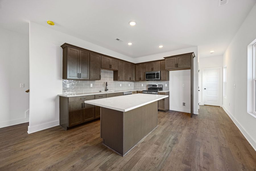 Representative furnished interior of a home built from the Gayle Townhome by Parkside Builders in The Parks of Mill Town, Chattanooga (Image 15).