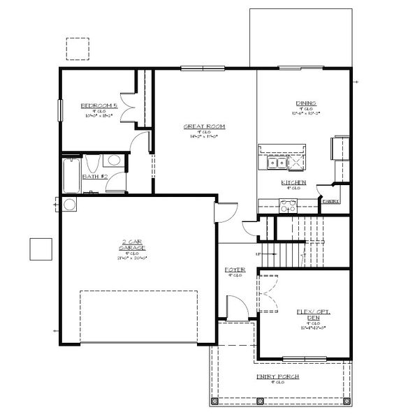 2D floor plan layout of this home in Belair East, Statesboro, GA (Image 3).