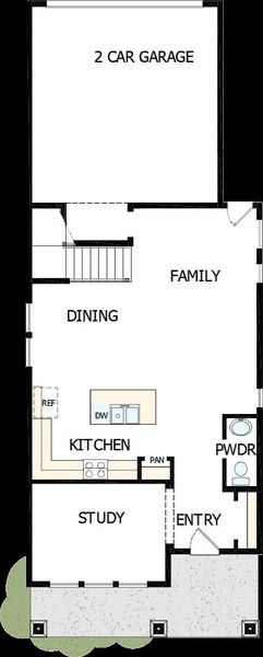 2D floor plan layout of this home in Indigo - Cottages Row Collection, Richmond, TX (Image 3). 2D floor plan layout of this home in Indigo - Cottages Row Collection, Richmond, TX (Image 3).