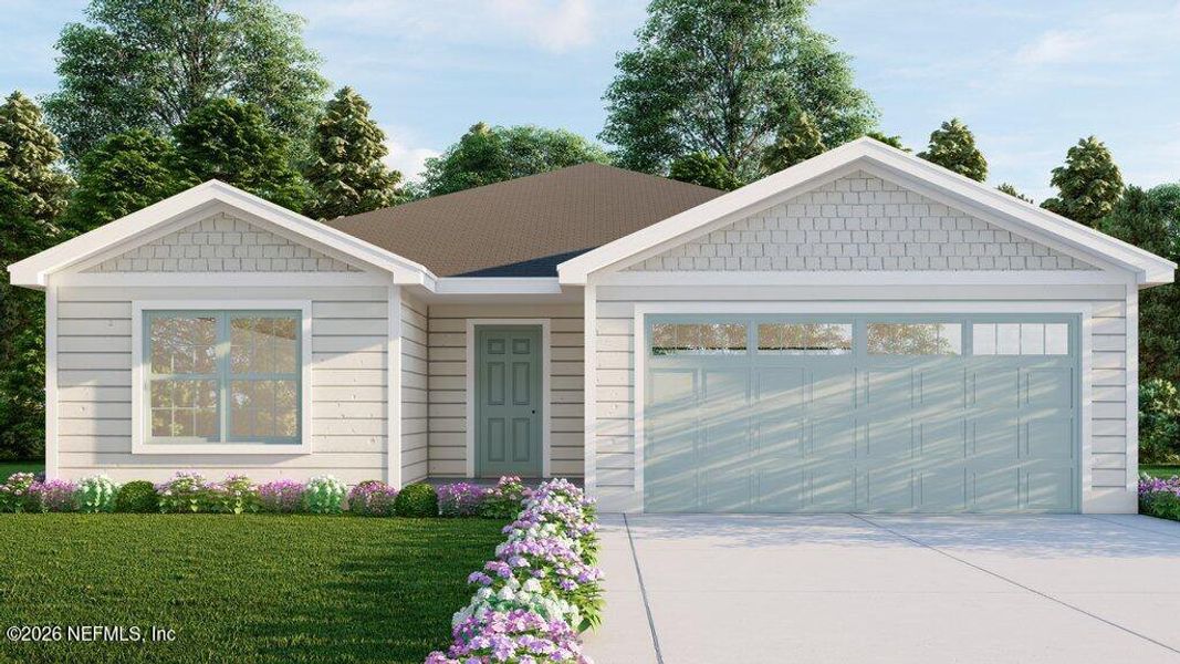 Front exterior of a new home in , Jacksonville, FL, highlighting curb appeal (Image 1). Front exterior of a new home in , Jacksonville, FL, highlighting curb appeal (Image 1).