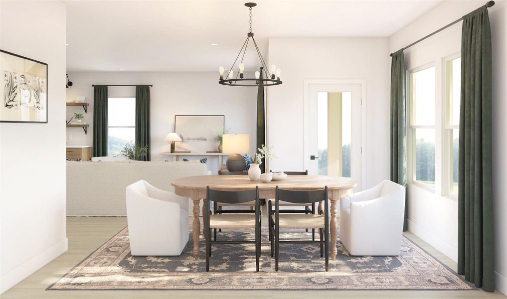 Sun-lit dining area (*Artist rendering used for illustration purposes only.) Sun-lit dining area (*Artist rendering used for illustration purposes only.)