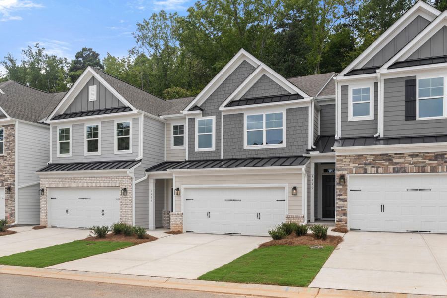 Front exterior of a new home in Harbor Crossing, Greensboro, NC, highlighting curb appeal (Image 17).