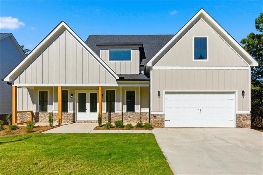 Front exterior of a new home in , Cartersville, GA, highlighting curb appeal (Image 25).