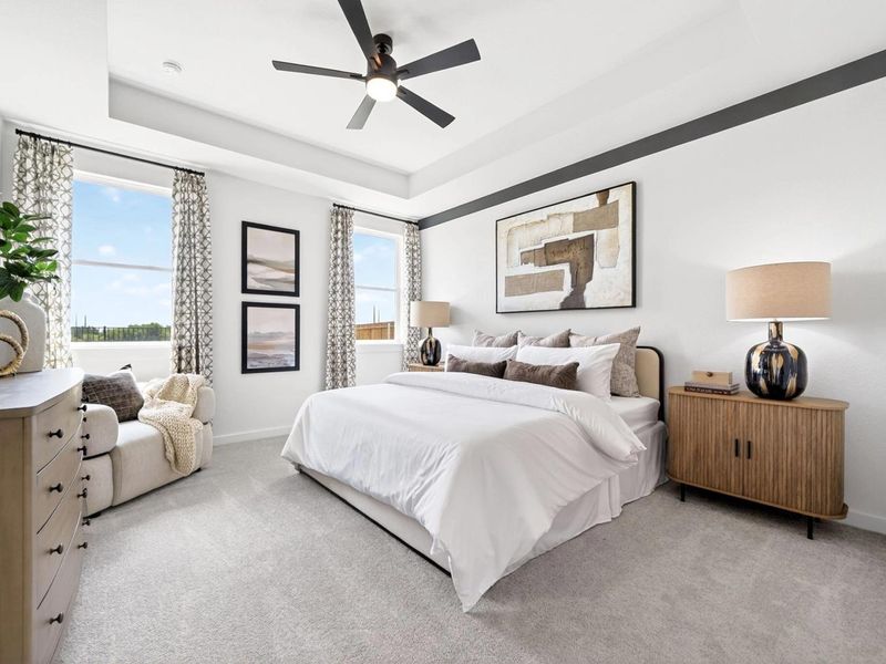 Furnished interior view inside a new home in Parks at Foster Crossing, Anna (Image 22).