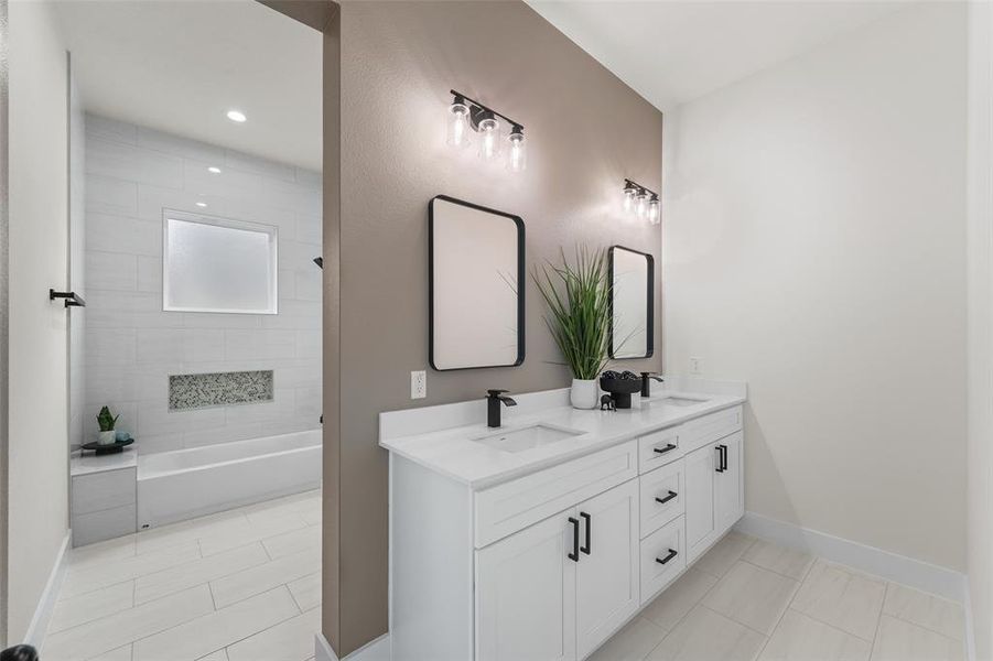 Furnished interior view inside a new home in , Forney (Image 32).