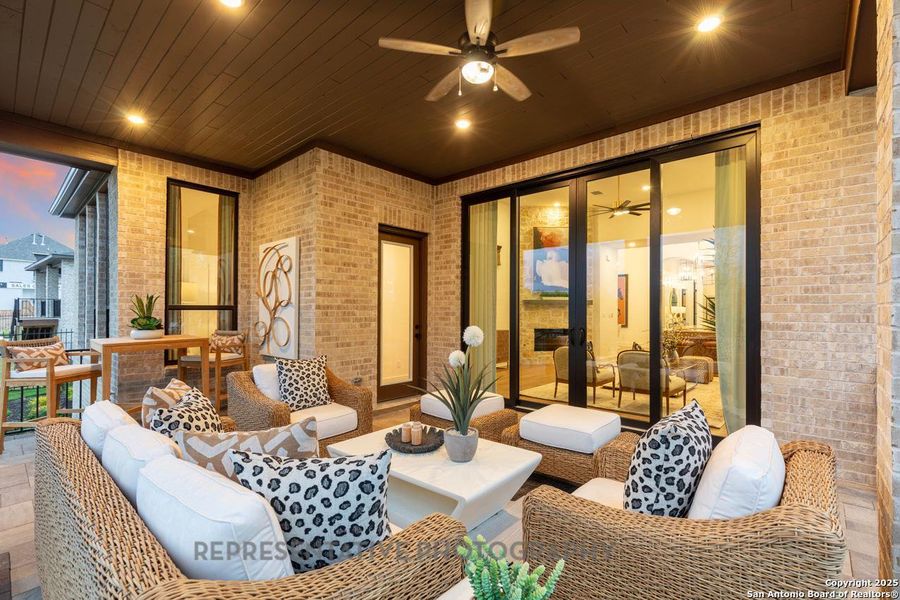 Exterior details and patio area of a home in The Ranches at Creekside, Boerne (Image 2). Exterior details and patio area of a home in The Ranches at Creekside, Boerne (Image 2).