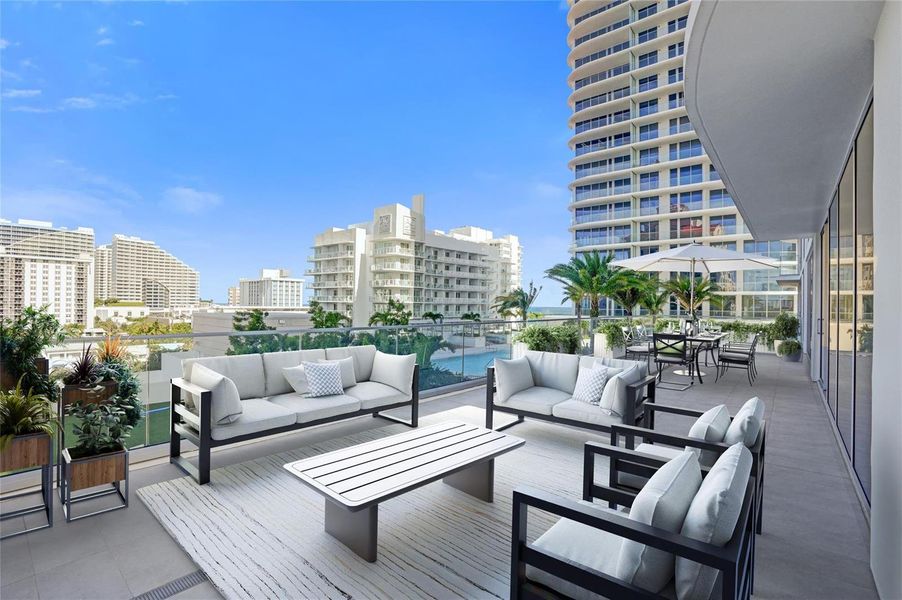 Virtually Staged Oversized Terrace Virtually Staged Oversized Terrace
