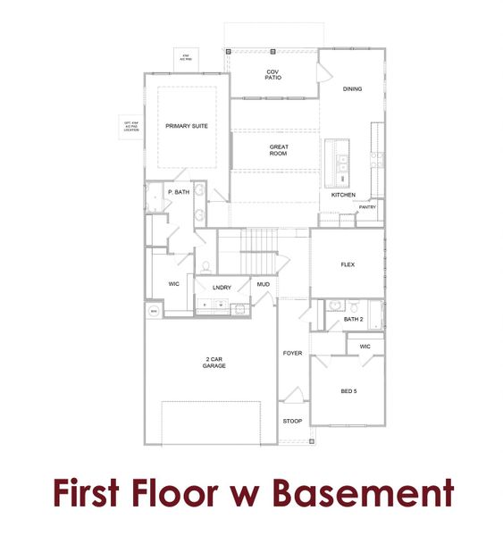 2D floor plan layout for the Cove UHP                                                                Primary Suite on Main by Chafin Communities in Fowler Farms, Auburn, GA (Image 4).