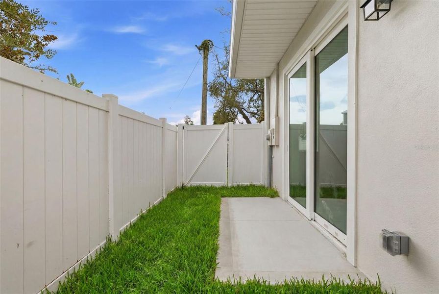 Exterior details and patio area of a home in , Tampa (Image 4). Exterior details and patio area of a home in , Tampa (Image 4).