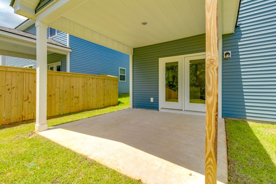 Exterior details and patio area of a home in Grand Arbor, Blythewood (Image 4).