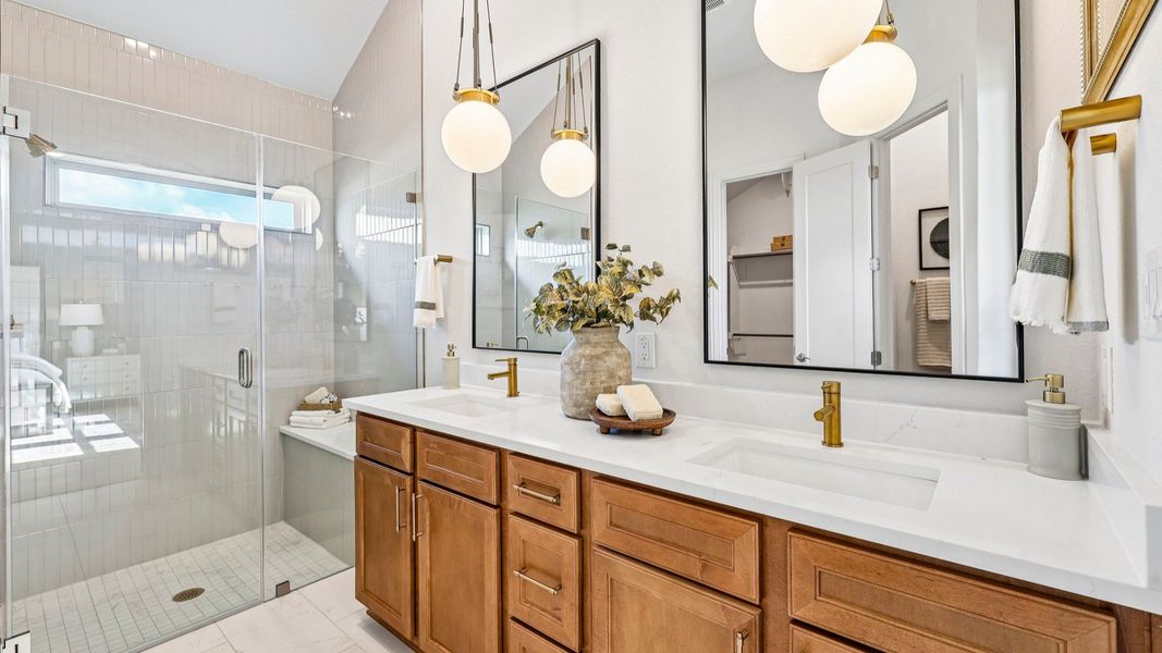 Representative furnished interior of a home built from the Oleander by DRB Homes in Infinity Square, Kyle (Image 19).