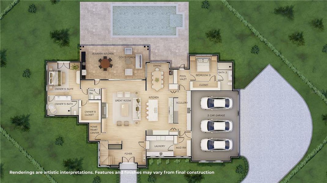 2D floor plan layout of this home in , Winter Park, FL (Image 3).