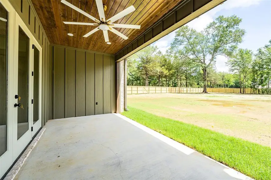 Exterior details and patio area of a home in , Flint (Image 4).