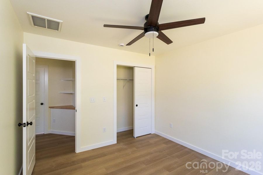 Bedroom looking into hallway