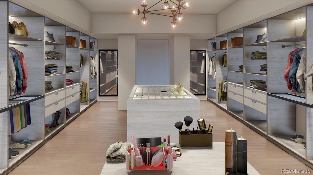 Custom primary closet