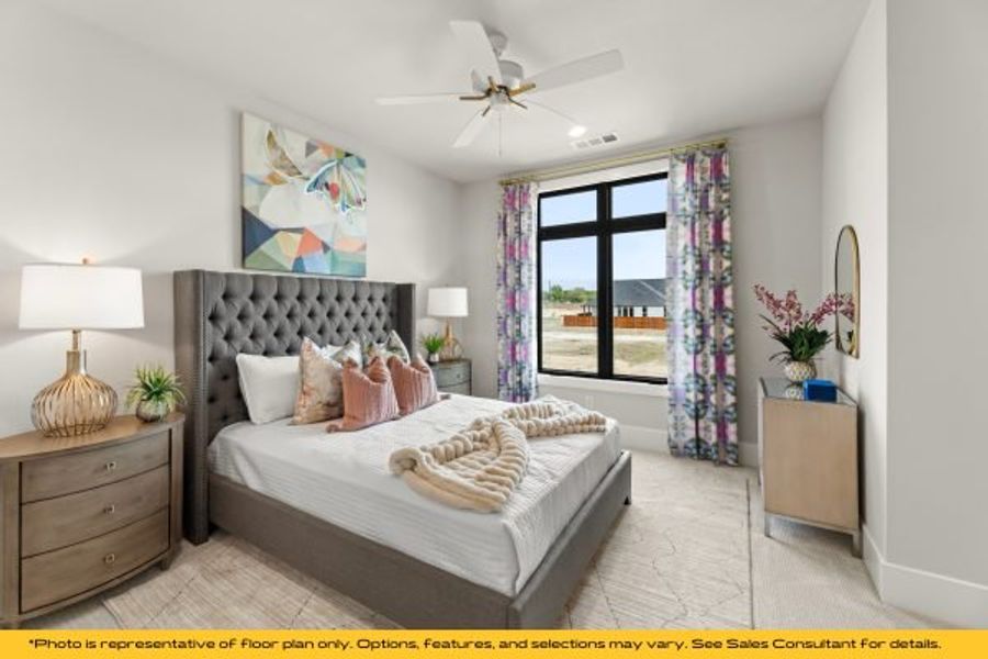 Representative furnished interior of a home built from the Telluride by Stonefield Homes in Rio Vista at Kelly Ranch, Aledo (Image 50). Representative furnished interior of a home built from the Telluride by Stonefield Homes in Rio Vista at Kelly Ranch, Aledo (Image 50).