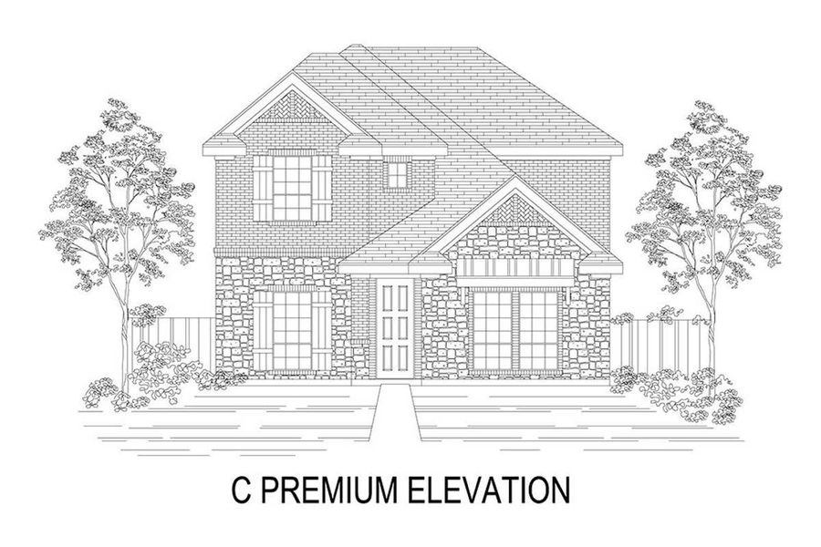Representative rendering of the exterior for the Fork R by First Texas Homes (Image 1). Representative rendering of the exterior for the Fork R by First Texas Homes (Image 1).