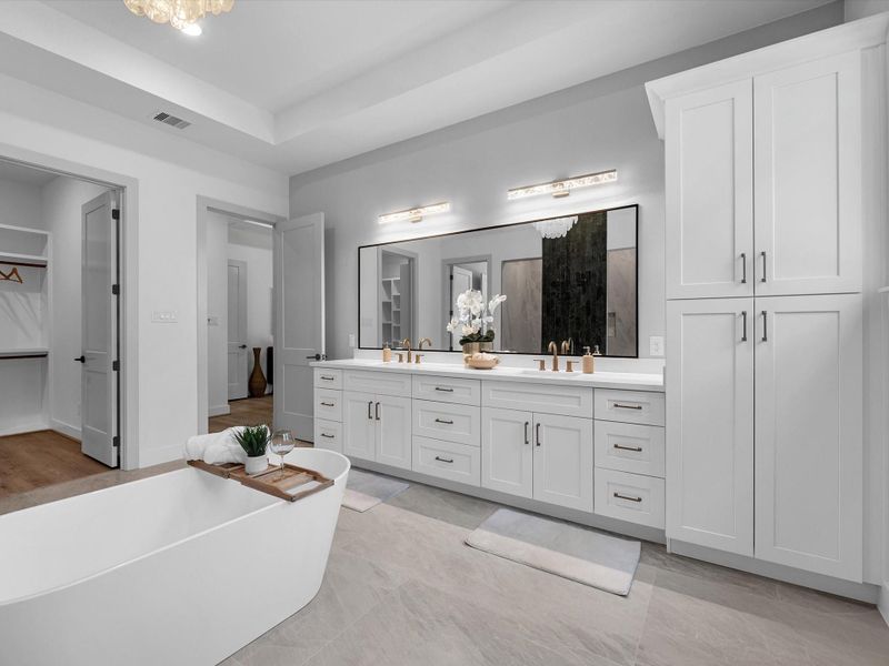 Large primary bathroom