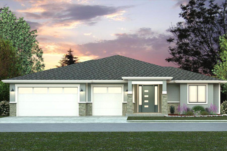 Representative exterior photo of a completed home built from the Hamilton Sonders by Bridgewater Homes in Sonders Fort Collins, Fort Collins, CO (Image 6). Representative exterior photo of a completed home built from the Hamilton Sonders by Bridgewater Homes in Sonders Fort Collins, Fort Collins, CO (Image 6).