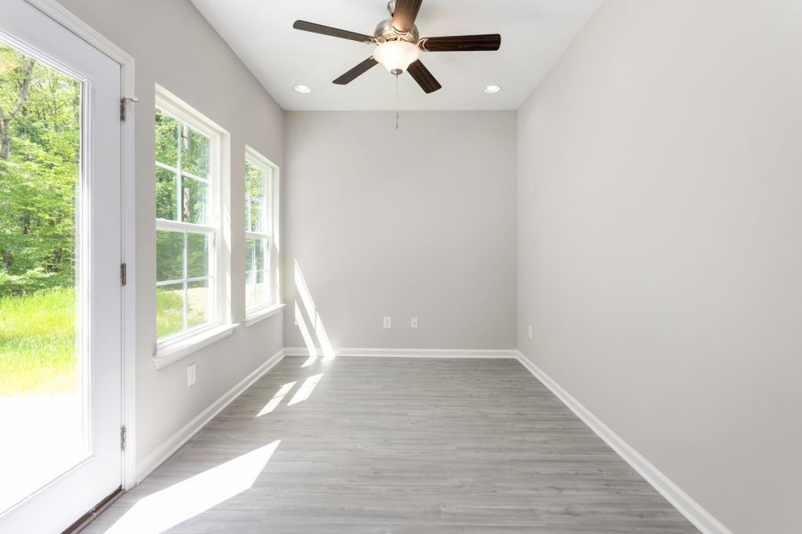 Representative unfurnished interior of a home built from the Freeport by Keystone Homes NC in Sullivans Reserve, Walkertown (Image 23).